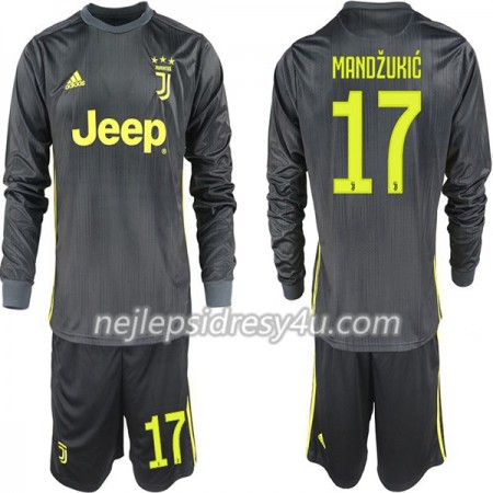 Fotbalový Dres Juventus Mario Mandzukic 17 Dětské Alternativní 2018/19 Dlouhý Rukáv